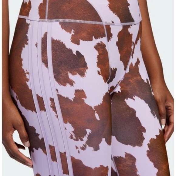 RARE 🐄 Beyonce ADIDAS IVY PARK X🐄 COW Print leggings Small - Picture 7 of 12